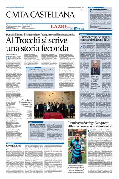 Avvenire - pagina diocesana del 27/11/2022
